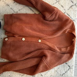 Tradlands shelter cardigan size small burnt sienna